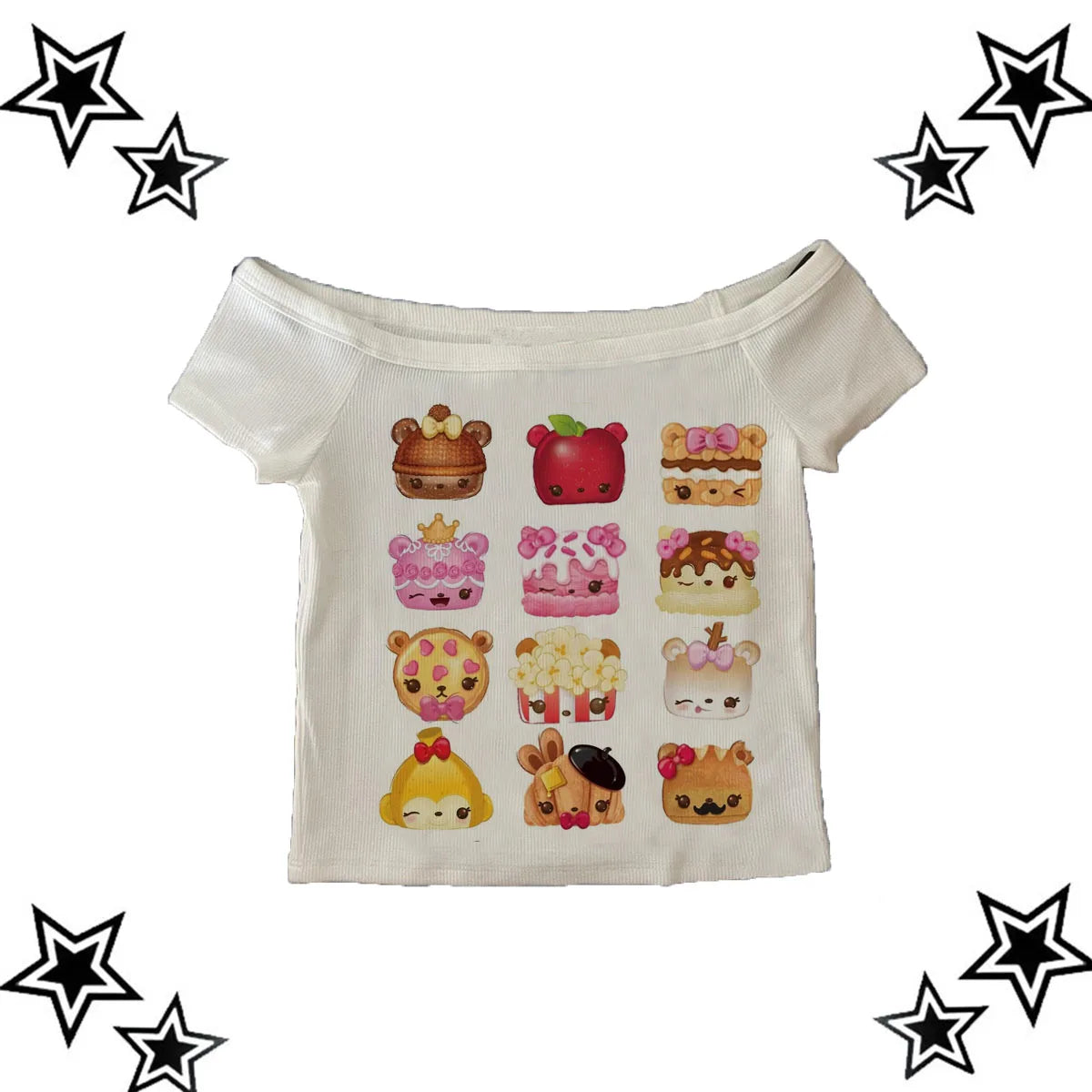 Aesthetic Y2k Clothes Vintage Street Women Graphics Print Grunge T-shirt Cute Slim Crop Tops shirt Slim Gothic Emo Punk Baby Tee